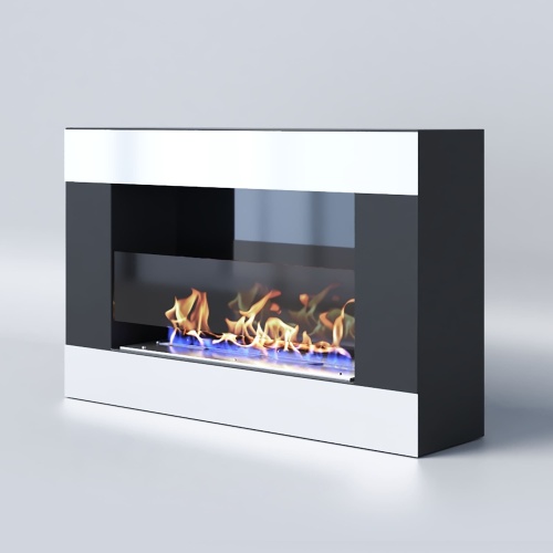 Биокамин "Русский огонь" Модерн 650N настенный с декоративным стеклом (стемалитом)