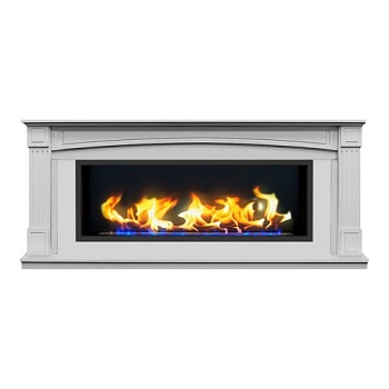 Биокамин в линейном портале "Русский огонь" Честер с защитным стеклом