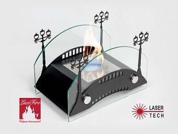 Настольный биокамин Lux Fire "Пушкинский мост" S Чёрный