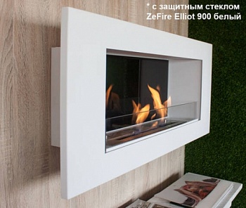 Биокамин ZeFire Elliot 1500 белый со стемалитом