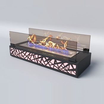 Биокамин "Русский огонь" Марс LED черный