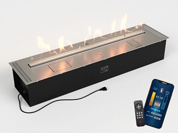 Автоматический биокамин Lux Fire Smart Flame 1100 RC INOX
