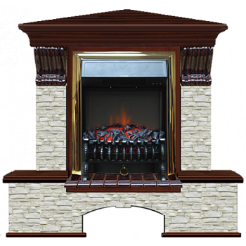 Бостон К Грот однотонный угловой (красное дерево)+Fobos Brass