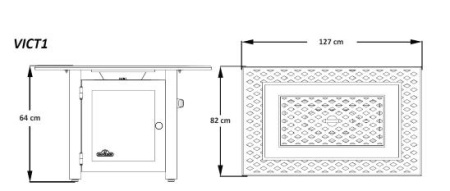 Стол-камин газовый NapoLEOn Victorian 127х82 см