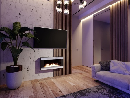 Биокамин "Русский огонь" Модерн 800N настенный с защитным стеклом по цене 21 410 руб.