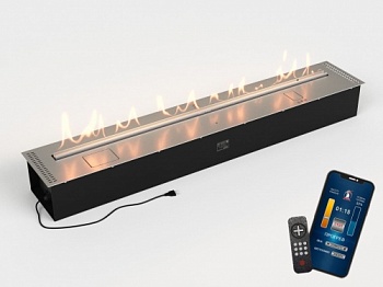 Автоматический биокамин Lux Fire Smart Flame 1600 RC INOX