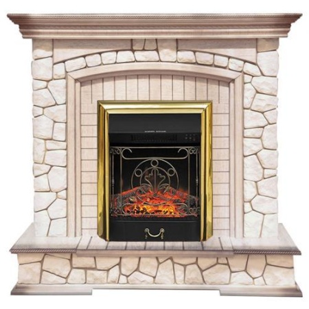 Preston белый (слоновая кость с патиной)+Majestic FX Brass (Престон)